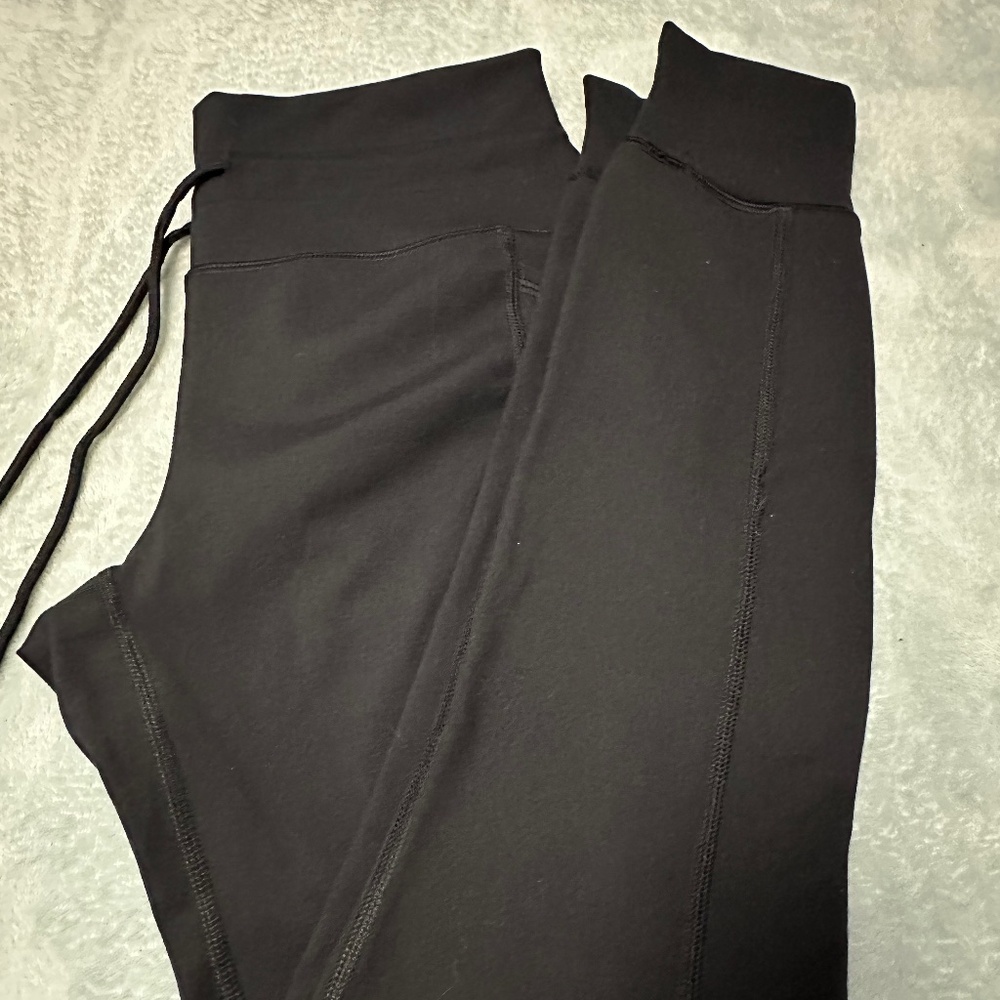 Spyder Active High Rise Jogger Black Leggings Side Pocket Women's Size M